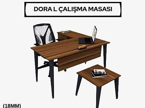 Akburo Dora L Çalışma Masası 120 Cm - Ofis Mobilyaları
