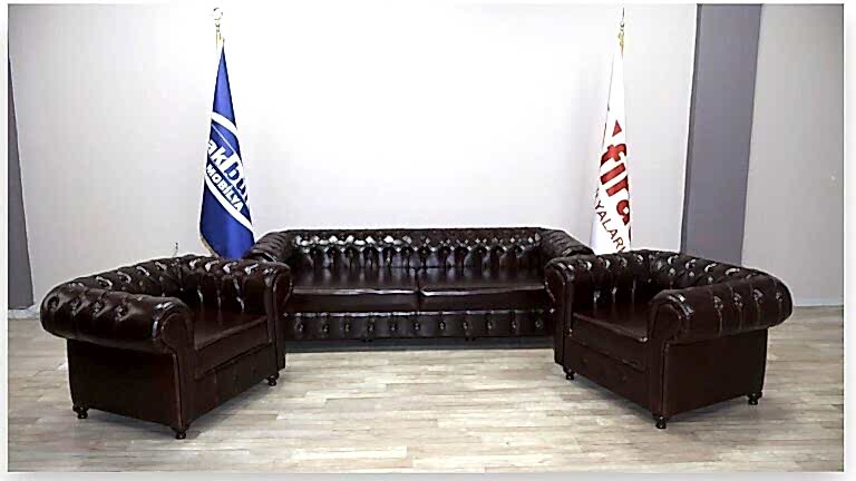 Chester Oturma Grubu Pull Up Deri - Ofis Mobilyaları