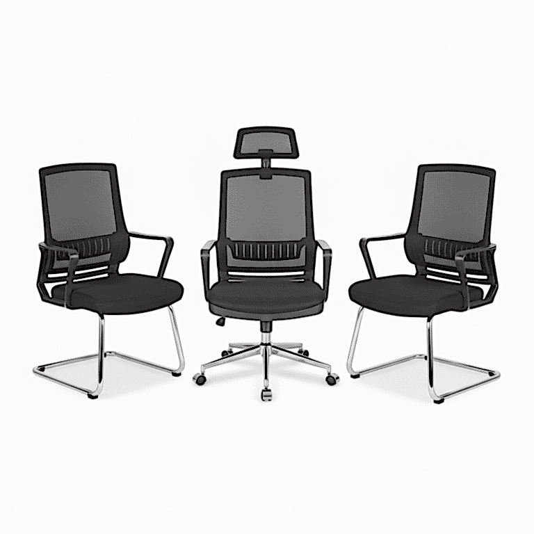 Akburo Power 3’Lü Koltuk Seti (Fileli) - Ofis Mobilyaları